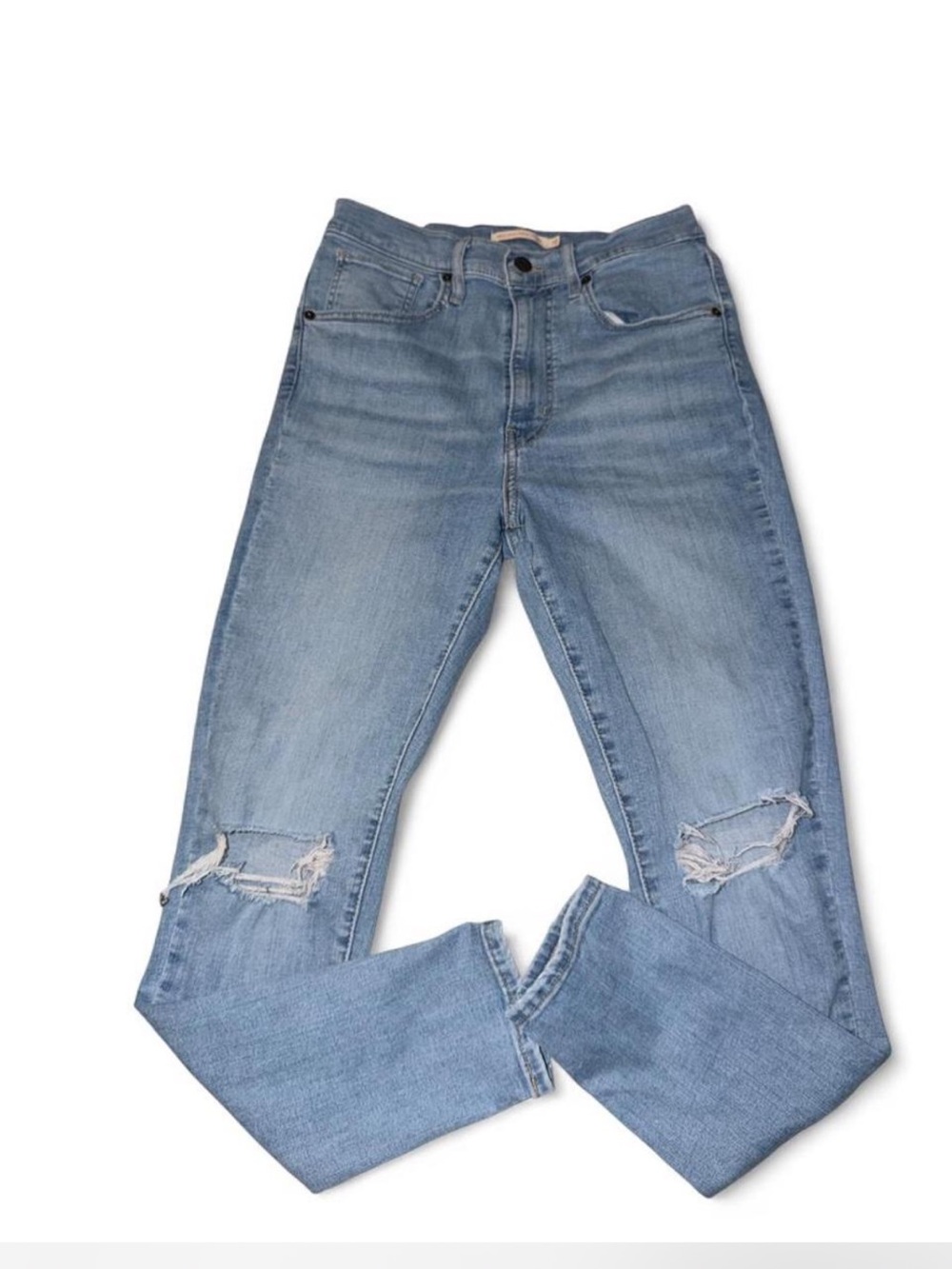 Levi's Women's Light Blue Distressed Skinny Jeans